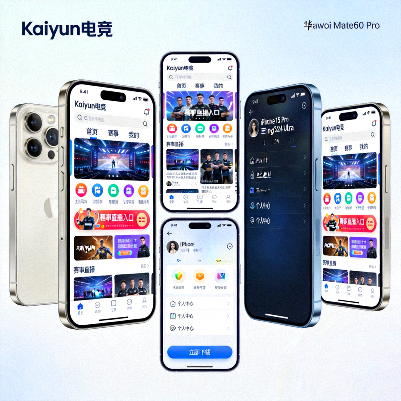 Kaiyun电竞官方APP界面在多个不同型号手机屏幕上展示的效果图